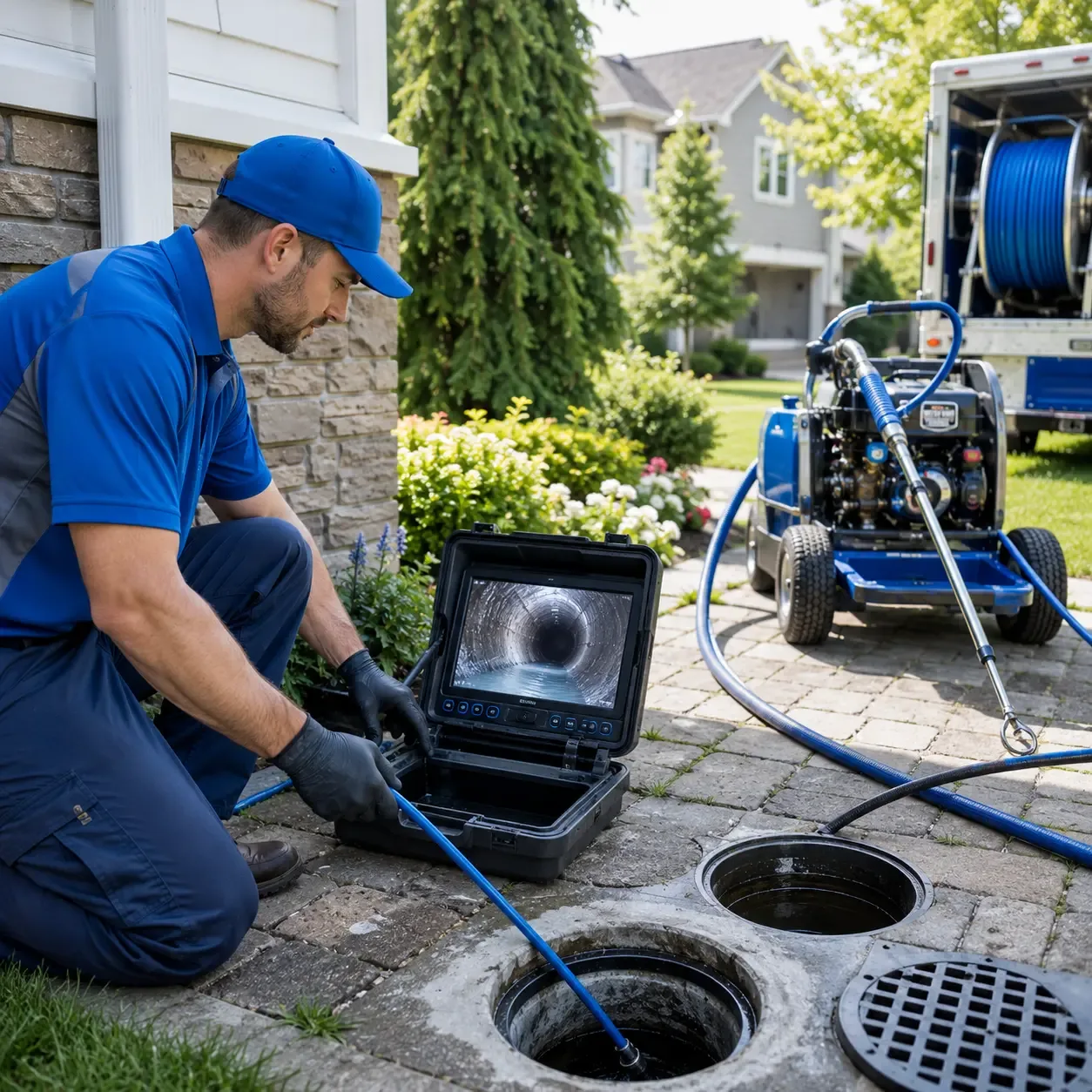Outdoor drain cleaning professionals serving Noble, IL