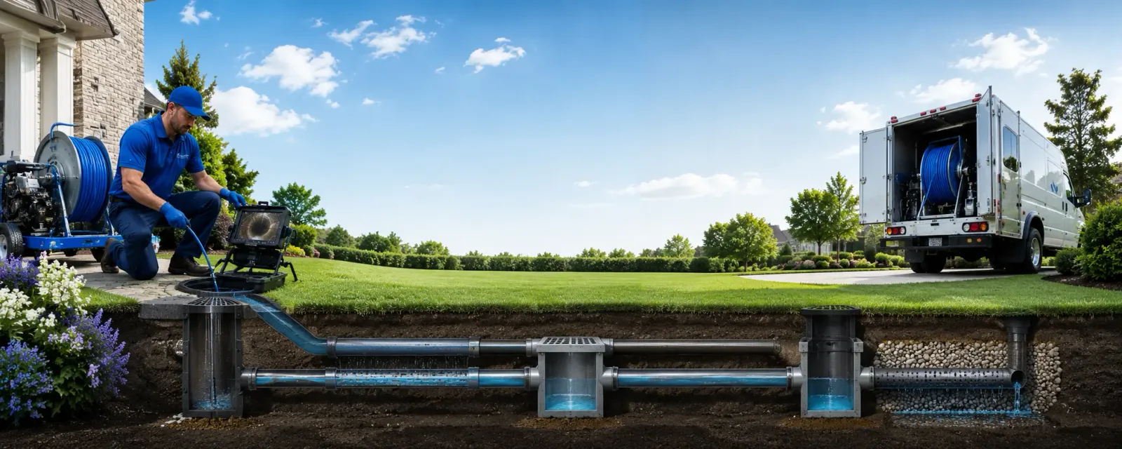 Outdoor drain cleaning information for Noble, IL